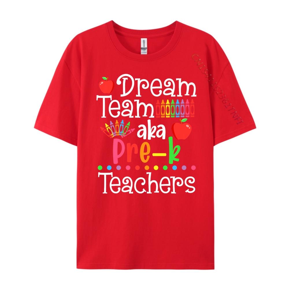 Dream Team Aka Vorschullehrer Shirt Zurück zur Schule Herren Grafik T-Shirts Kurzarm T-Shirt Herren Große Größe Vintage