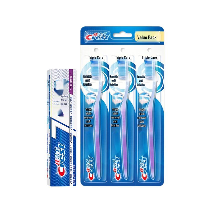 Crest 7-Effect Toothpaste & Triple Care Toothbrush Set