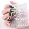 12/24 Arkusze Wycinane Laserowo Naklejki do Nail Artu Szablony do Stemplowania - Zestaw Narzędzi DIY do Manicure Francuskiego
