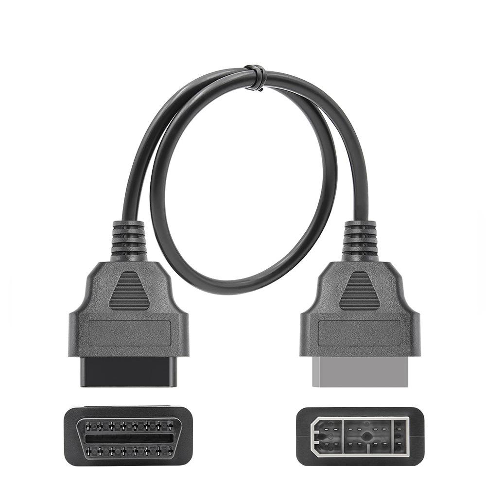 New 14 Pin To OBD2 16 Pin Code Reader Diagnostic Adapter Cable For Nissan Old Car