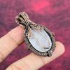 Rainbow Moonstone Pendant Gemstone Copper Wire Wrapped Jewelry Handmade Pendant