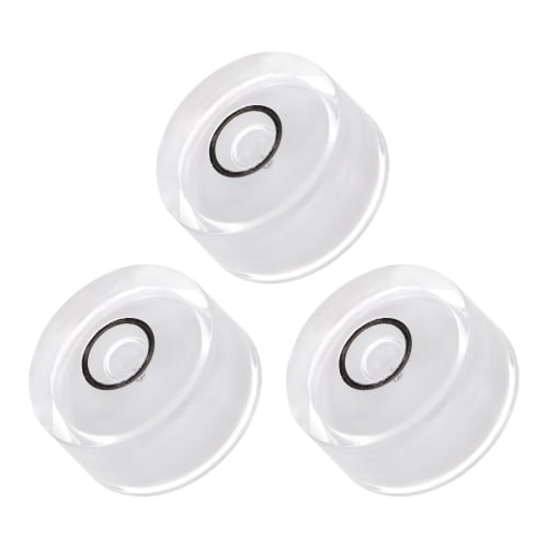 

Kozelo 3-Piece Small Round Bubble Level, 18mm Diameter, 9mm Thick, Mini Round RV Leveling Tool for Travel Trailers, White