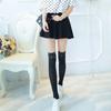 Sexy Women for Cat Tail Faux Thigh High Hosiery Pantyhose Tattoo Tights Japanese Cartoon Pattern Black Stockings Hosiery