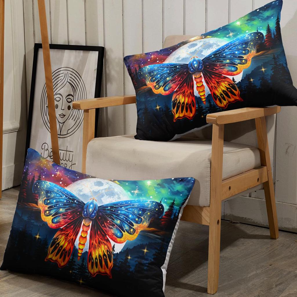 Galaxy Moonlight Moth Pattern Mattress Three-Piece Set Digital Printing Bedding Set Mattress Three-Piece Set