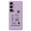 For Samsung Galaxy S25 Case Boarding Ticket Pattern Printing Straight Edge TPU Phone Back Cover