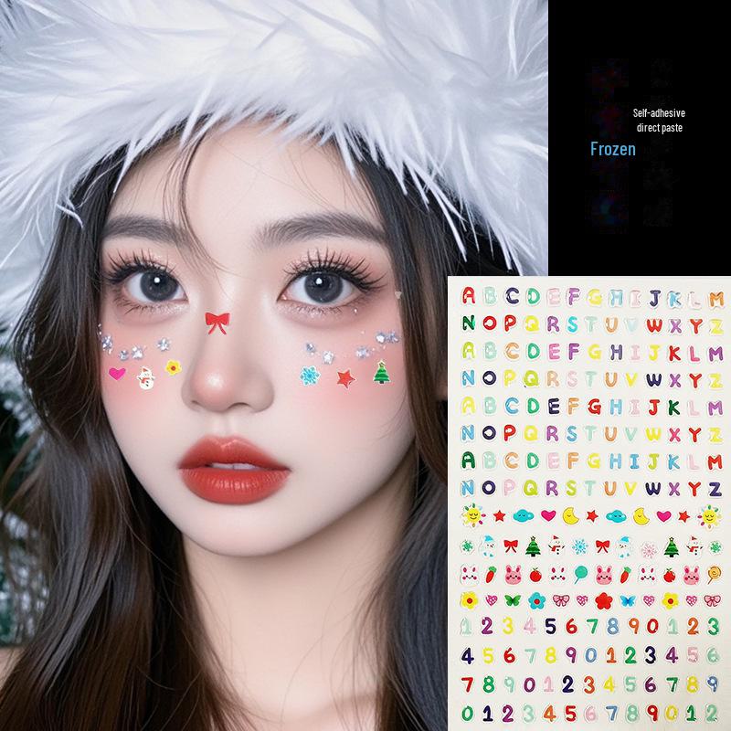 

Наклейки на день рождения для девочек с дофамином - украшения для лица и глаз на годовалую девочку