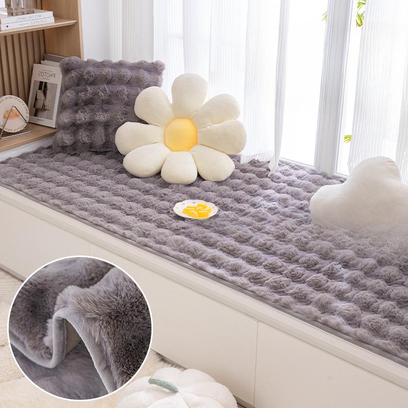 Plush Window Cushion Window Sill Mat New Balcony Cushions Winter Ins Style Tatami