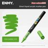 1 PC ENMY 80 Colors Direct Liquid Acrylic Markers Blendable Soft Tip Non-Transparent Art Markers School Supplies Stationery