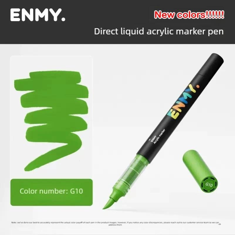 1 PC ENMY 80 Colors Direct Liquid Acrylic Markers Blendable Soft Tip Non-Transparent Art Markers School Supplies Stationery