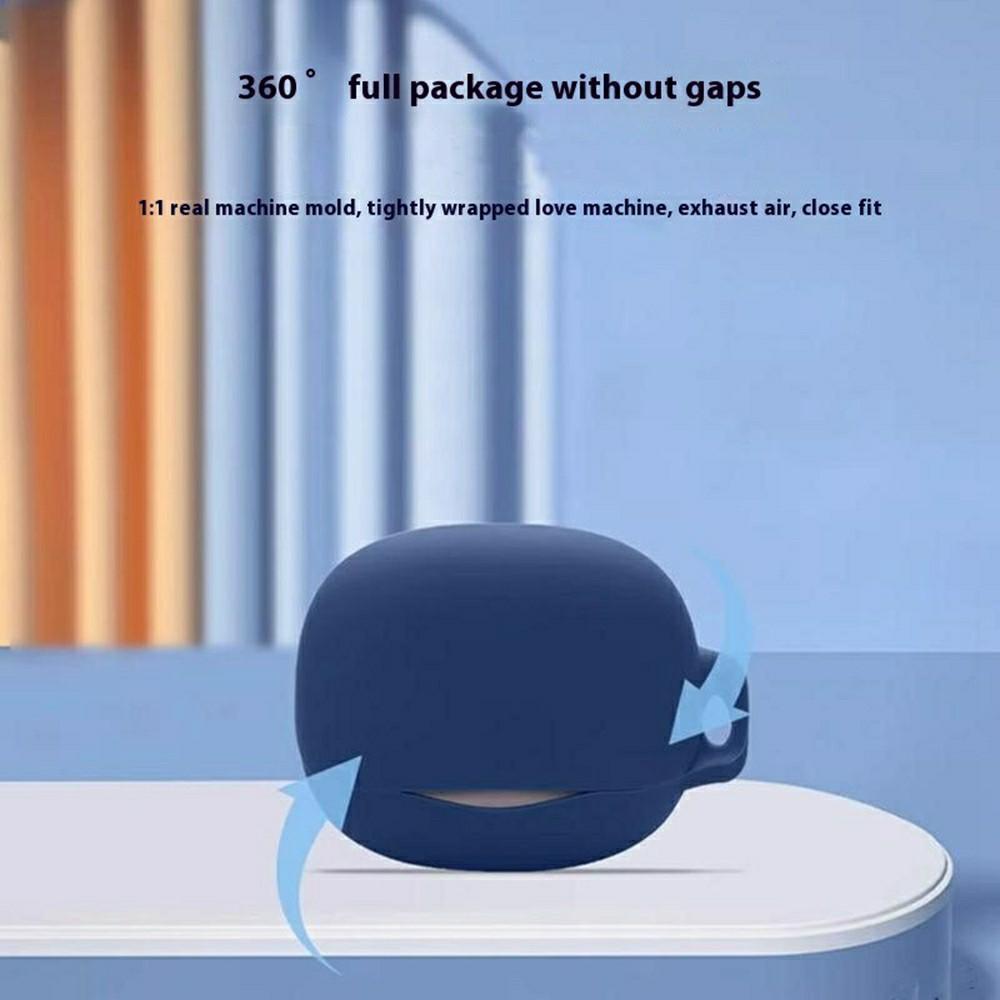 For QCY MeloBuds N50 Silicone Case Wireless Earphones Protective Cover with Anti-Lost Buckle