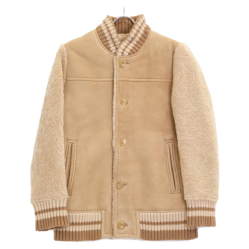 Kemit [Excellent Condition] Sheepskin Mouton/Wool Switch Blouson/ Jacket 42 beigeUsed