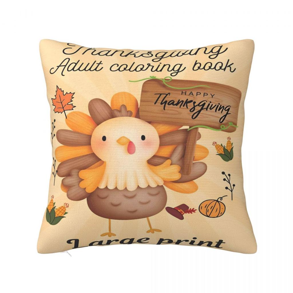 Pillow Case Happy Thanksgiving Day Soft Pillow Cover Morden Cushion Cover Graphic Pillowcases For Sofa Bedroom Home Decor