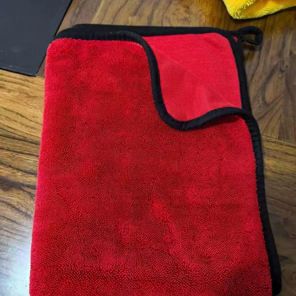 Dual-Layer Absorbent Car Wash Towel - Thick, Double-Sided Pigtail Design