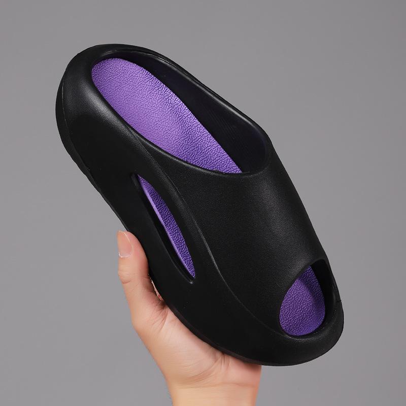 Cross mirror, fashionable and casual one-word drag ultra-light wear-resistant and non-slip outdoor beach couple shoes new X