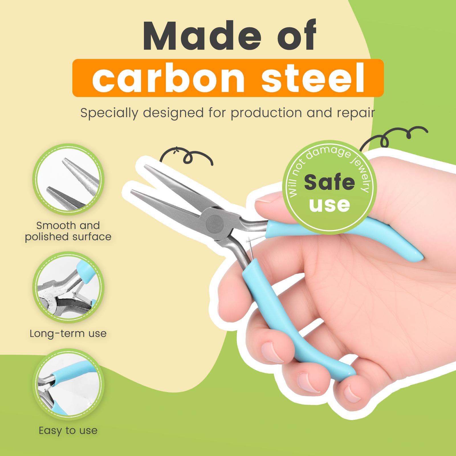 Jewelry Repair Pliers Set Jewelry Making Pliers Tool Oblique end Cutting and Clamping Jewelry Pliers Tool