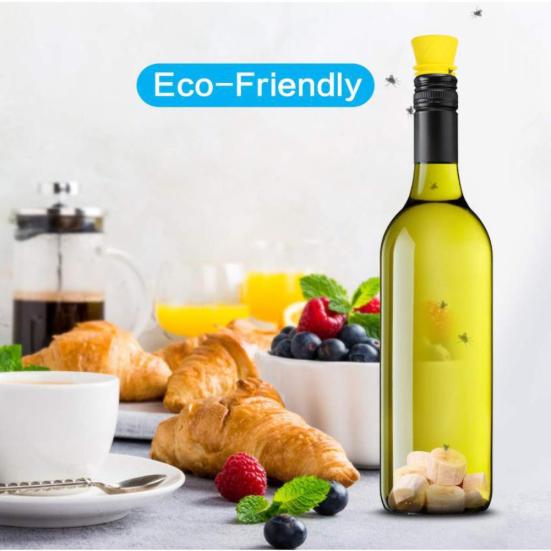 4/6/8Pcs Outdoor Indoor Kithchen Silicone Reusable Fruit Fly Traps Catcher Tool