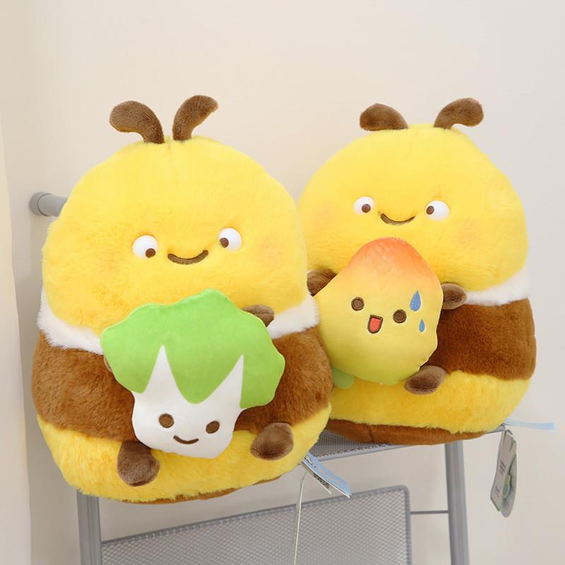 Adorable Bee Plush Toy Creative Pull String Stuffed Animal Soft Pp Cotton
