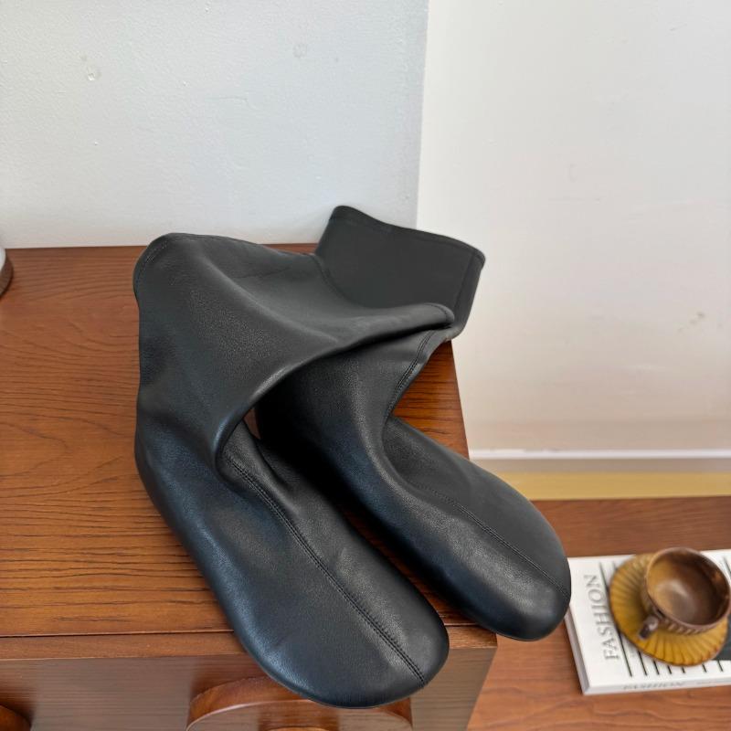 

Уличный стиль, эластичные женские сапоги до колена, модные элегантные туфли с квадратным носком, женские современные туфли на плоской подошве, длинные сапоги 35