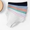 Women's Plus Size Mid-Low Waist Cotton Ribbed Triangle Briefs