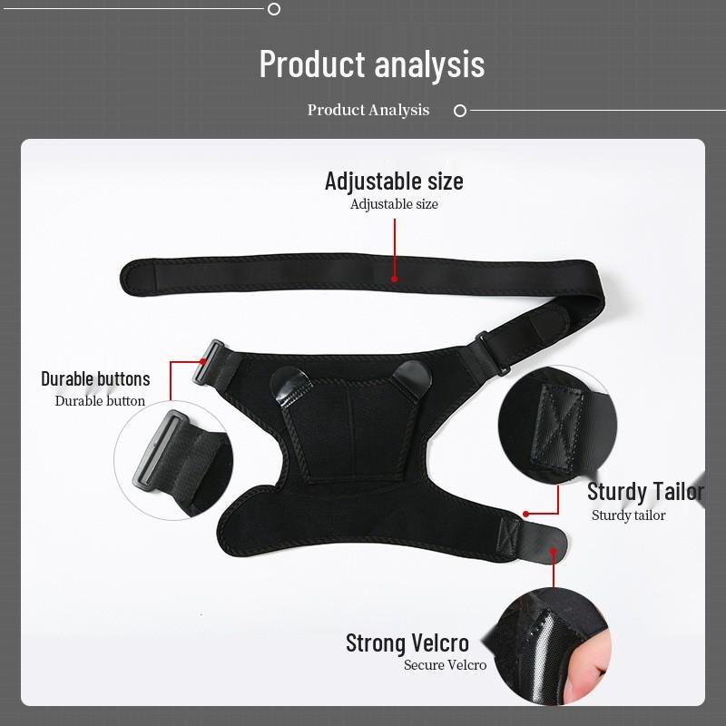 

Unisex Adjustable Compression Shoulder Strap – Breathable Support & Warmth One Size чорний