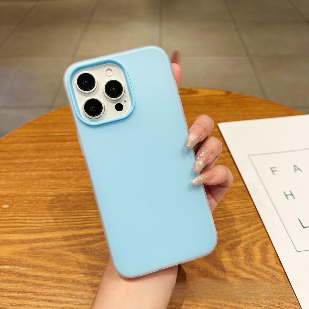 Lightweight Shockproof PP Phone Case for iPhone 15 14 13 Pro Max Solid Color Matte Cover