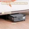 Foldable Wheeled Under-Bed Storage Box: Dustproof Container for Clothes & Sundries