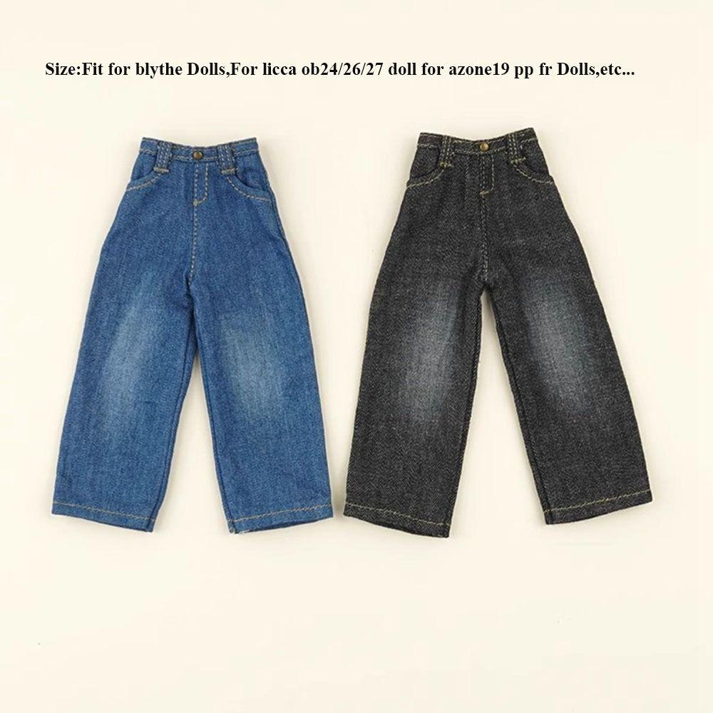 Handgefertigte Jeanshose für licca ob24/26/27 Puppe für blythe Puppen für azone19 pp fr Puppen