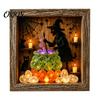 Festive Party Supplies Halloween Lighted Frame Ornaments, Light Up Shadow Box, Warm Cute Decor Atmosphere LED Lights for Home Living Room Bedroom