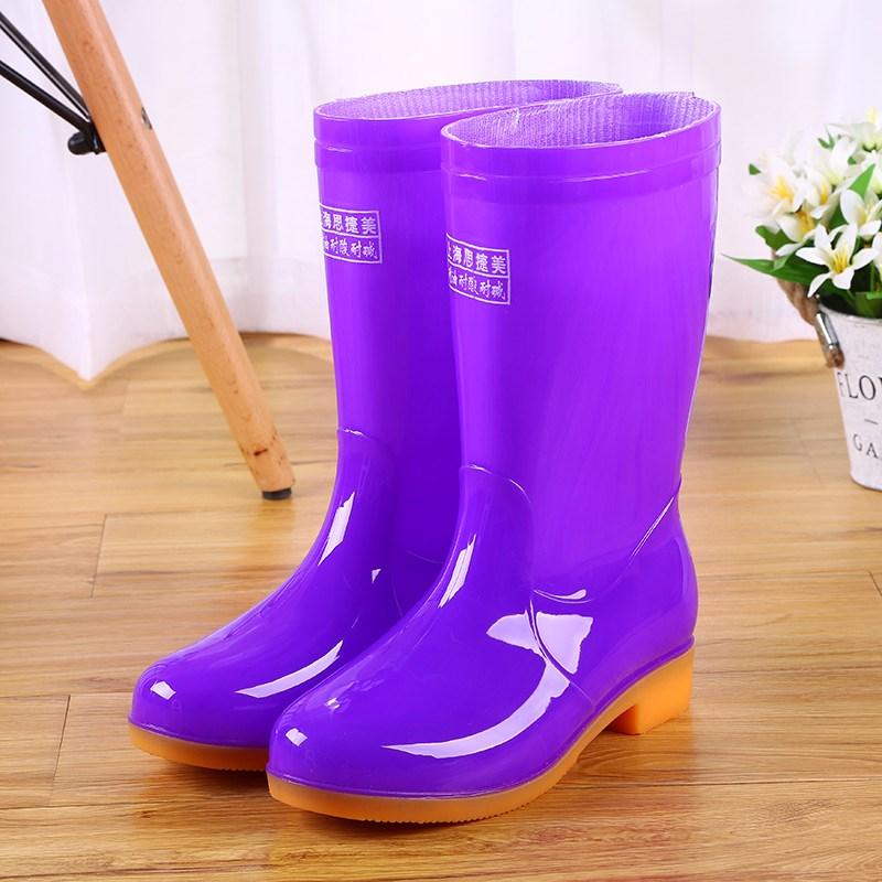 Iarna Blană Caldă Femei Cizme de Ploaie cu Platformă Pvc de Înaltă Calitate Cizme de Ploaie pentru Femei Slip-on Mid-calf Cizme pentru Fete