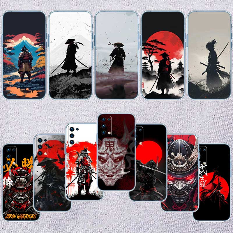 NH34 Japan Samurai Mask Transparent Phone Case for Motorola Moto G7 G8 G9 G84 G85 G73 G24 G15 Z2 Play Power Plus