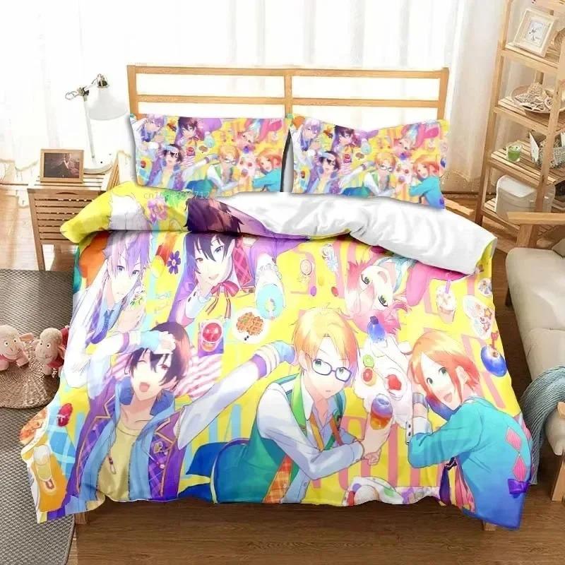 

Одеяло 3D Аниме Рок-группа Ensemble Stars Комплект постельного белья Спальня Мягкий Современный S Удобный И Comforter (quilt)-EU Single(135*200cm)3pcs