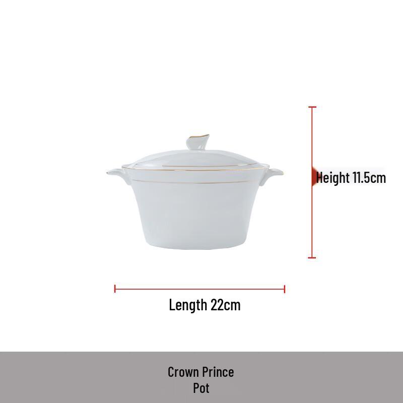 9-inch European Gold Inlaid Bone China Serving Tureen