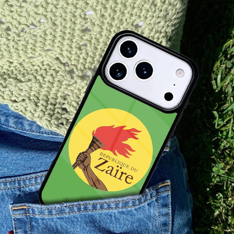 Zaire Flag soft Phone Case For iPhone 17 AIR 16 Pro Max 15 14 Pro 11 12 13 Shockproof Silicone Cover iPhone 16