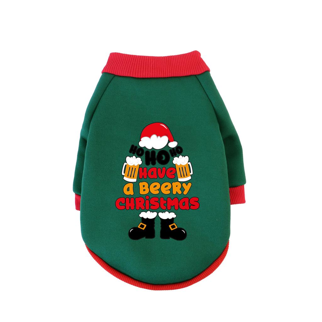 1 Pc Pet Hooded Sweatshirt Christmas Cats & Dogs Fashion Winter Warm Clothes Suitable For Cats ,Teddy Golden Retriever