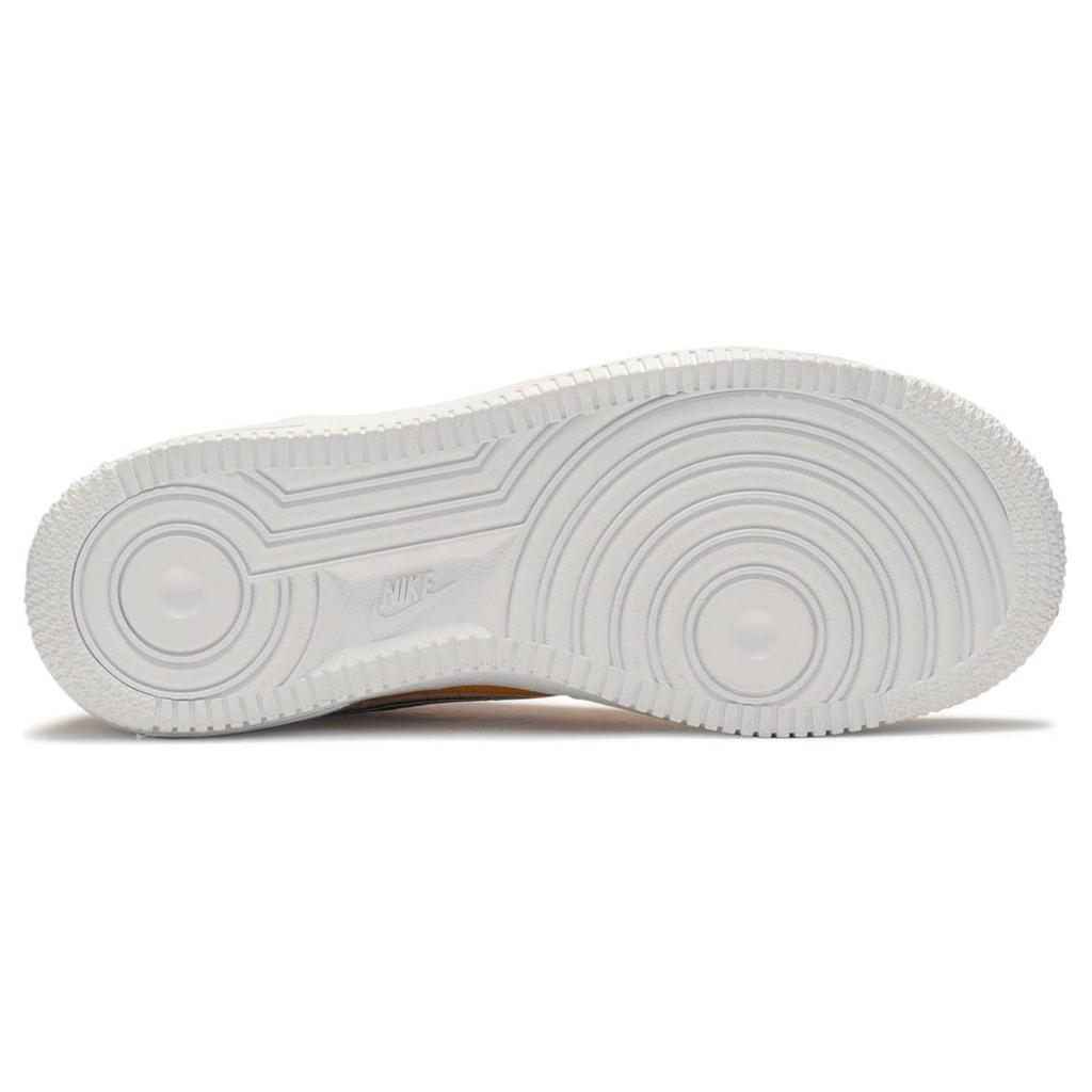 NBA X Nike Air Force 1 Low LV8 GS University Gold Kids Sneakers White-Black BV1248-700