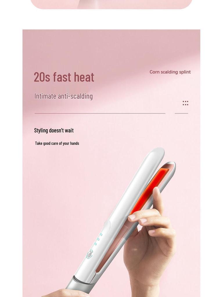 Wireless Charging Mini Hair Straightener & Curler