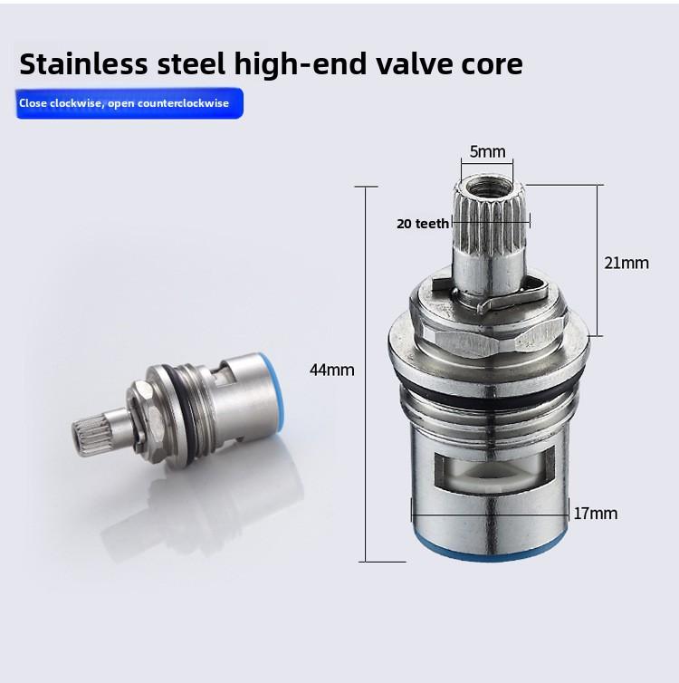 1/2" Replacement Brass Ceramic Disc Tap for VALVE Quarter Turn Cartridges Gland Insert 20 Teeth Bathroom Faucet Accessor