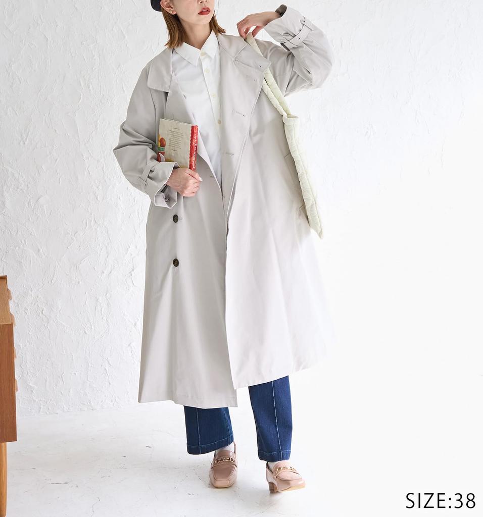 ROPE PICNIC Stand Collar Spring Coat Light Exclusive Women's (GDO13010, Gray) [Web Size 38T]