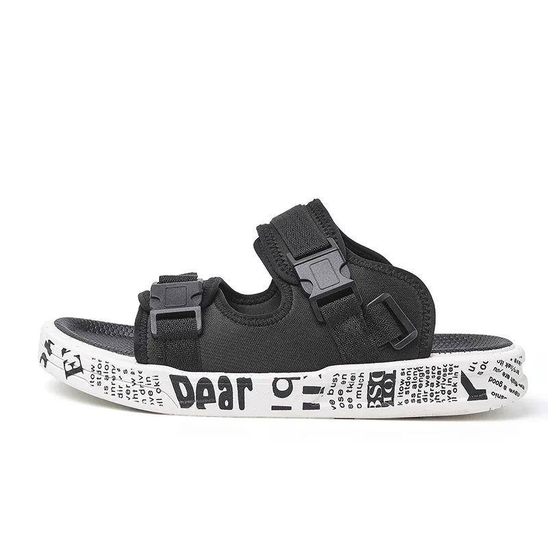 Platte Sandalen Heren Sandalen voor Heren Heren Casual Sandalen Merk Herenschoenen Zomer Heren Sandalen Heren slippers Platform Sandalen. 44 black