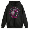 Girl's Black Hoodie Pink Unicorn - Stylish and Comfortable 3 To 14 Years - - Black