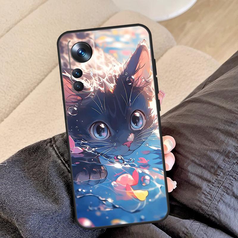 Funny Cute Cat For Xiaomi POCO C65 F5 X5 X4 X3 Pro F3 F4 M5s Mi 14 13 Pro 11T 12T 13T 12 Lite Phone Case