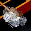 Romance Wedding Hair Accessory 3D Flower Hair Comb Baroque Design Hairpin For Bride Photography Formal Event