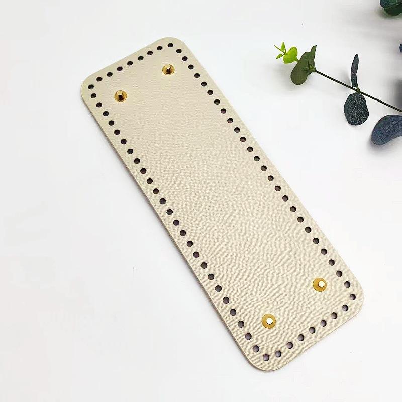 DIY Handcraft Bag PU Leather Bottom Pad 28*10cm Rectangular Handmade Base for Knitted Bag Making Accessories