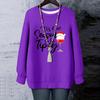 Ladies' Christmas Printed Round Neck Long Sleeved T-shirt Sweatshirt Top