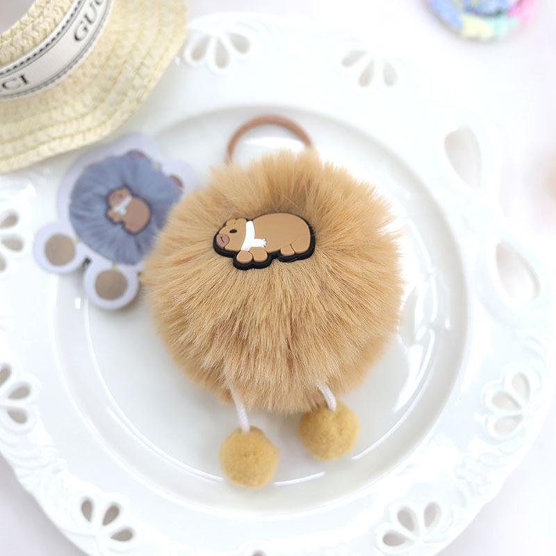 Плюшевая брелок-шарм Капибара из бархата 11cm