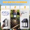 Solar Tungsten Wall Lamp  Waterproof Motion Sensor 3 Modes Outdoor LED Light for Patio Courtyard Porch Barn Garage Garden