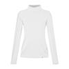 MARTINE GOLF Long-Sleeve High Neck Crinkle T-Shirt_Off-White