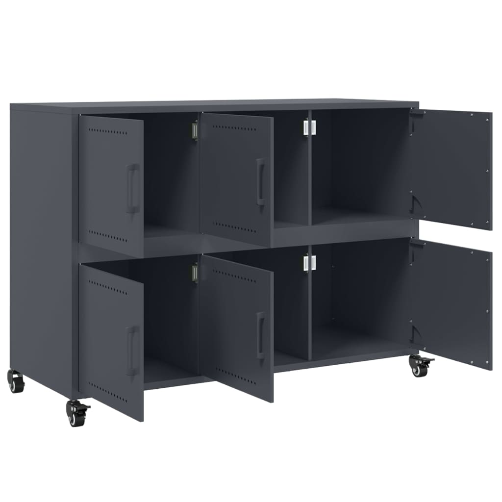Sideboard Anthracite 100.5 X 39 X 72 Cm Steel