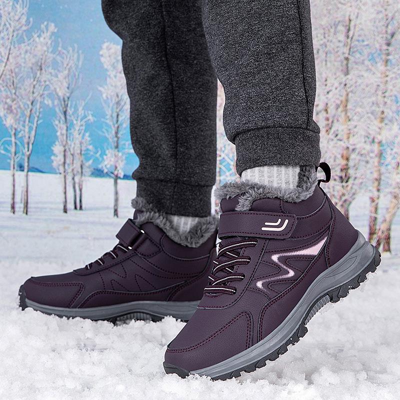 Elderly shoes 2025 winter women's shoes large cotton shoes velvet warm middle-aged and elderly walking shoes snow boots sports mother shoes