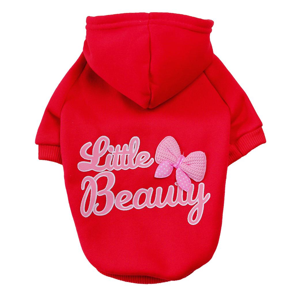Letter Printed Dog Hoodies for Small Medium Dogs Warm Cotton Pet Clothes for Chihuahua Yorkie Bulldog Sweatshirt Hooded Pullover